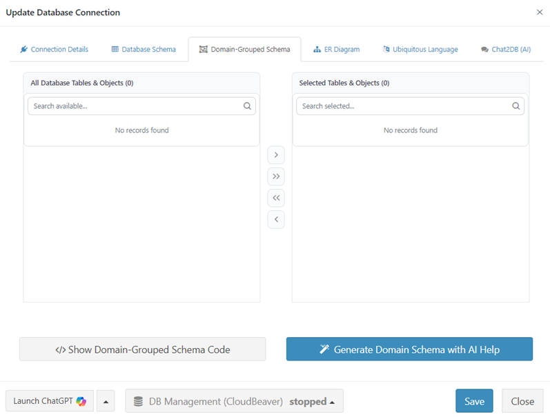 Generate Domain-Grouped Schema with AI assistance in ReportBurster