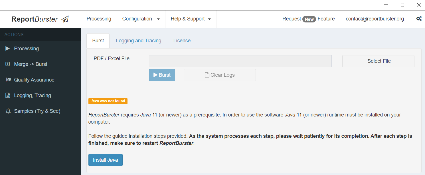 Missing Java Detected