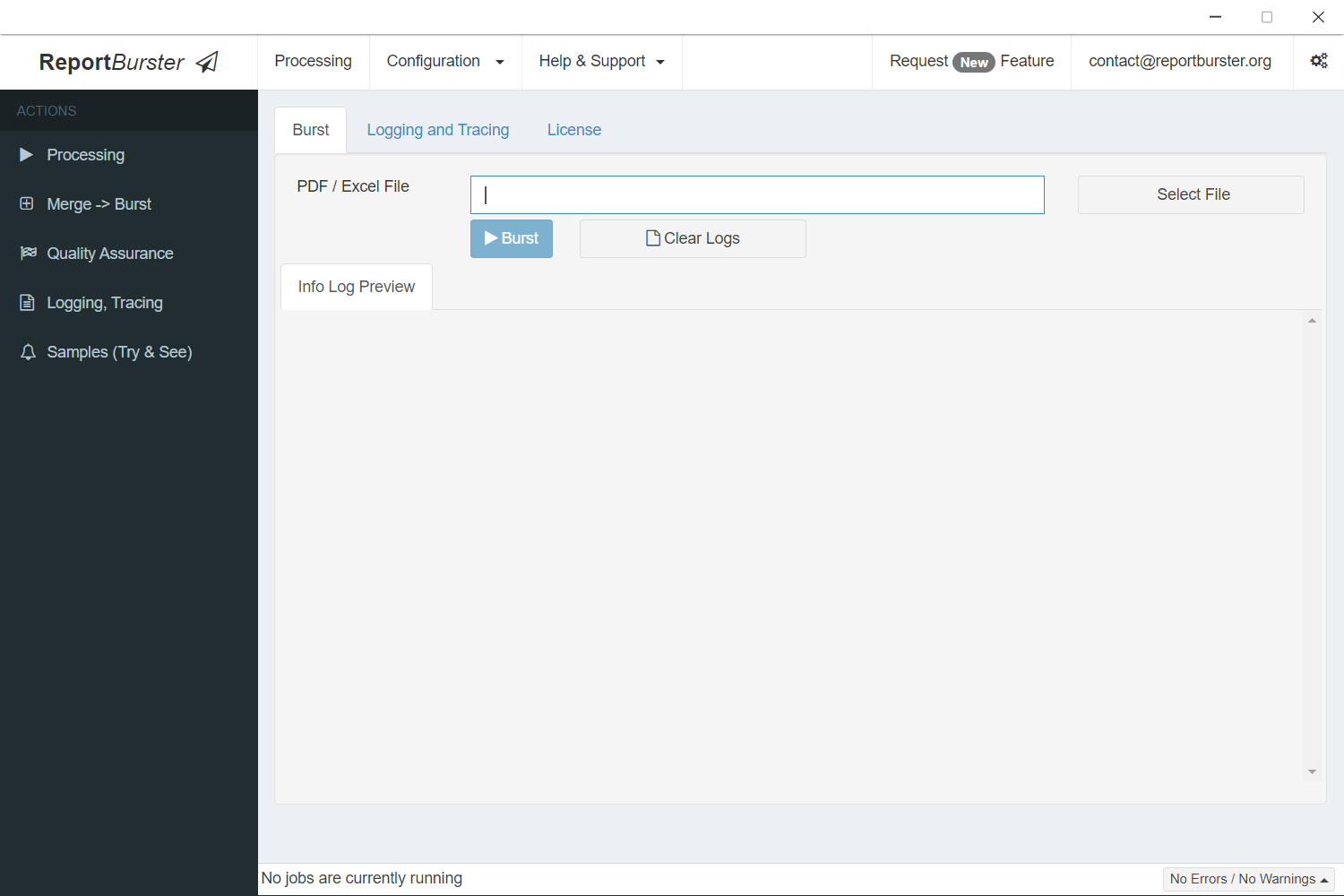 Launch ReportBurster