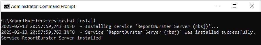 service.bat install