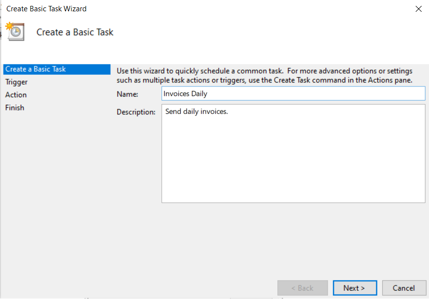 Windows Task Scheduler - Create Basic Task