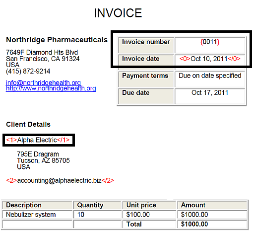 Invoice Report Bursting