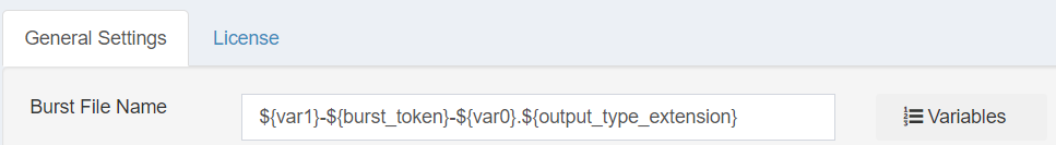 Report Bursting Variables