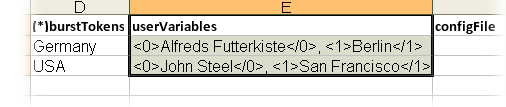 Excel User Variables