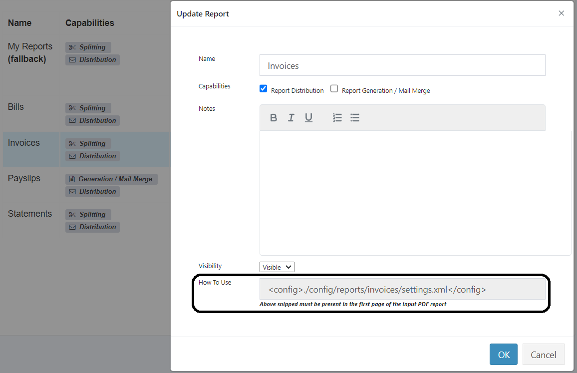 Configuration Templates Menu