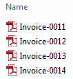 Burst Invoices Output Files