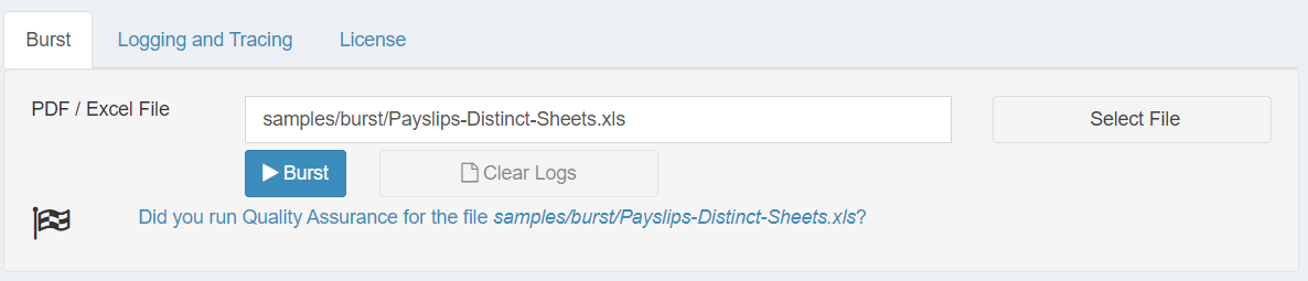 ReportBurster Burst Excel By Distinct Sheets - Process