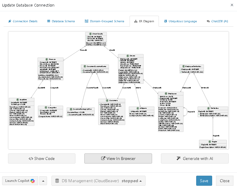 Entity–relationship diagram in ReportBurster