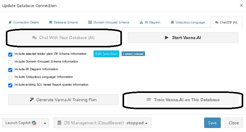 Chat2DB prototype in ReportBurster