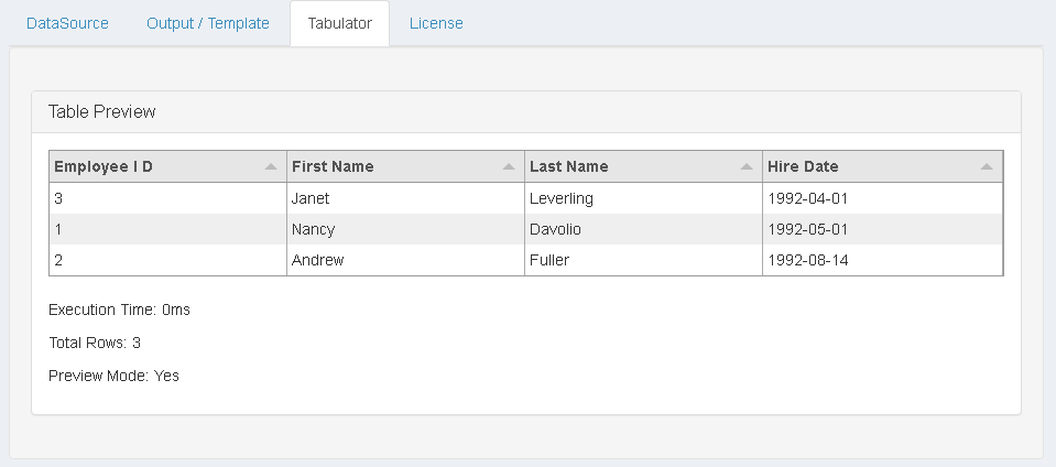 AI Driven Tabulator Query Results - ReportBurster