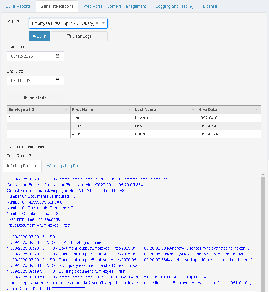 AI Driven Report Execution - ReportBurster