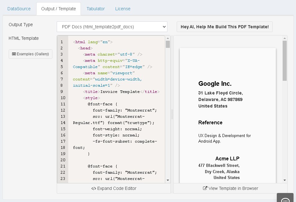 ReportBurster HTML2PDF Output Example