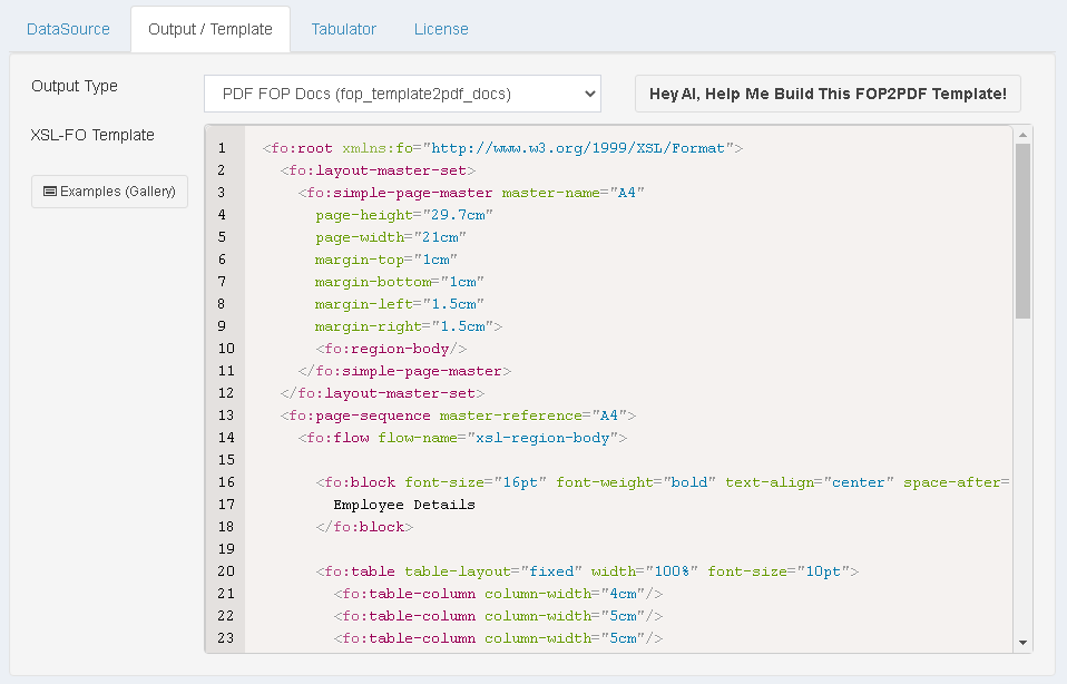 ReportBurster FOP2PDF Output Example
