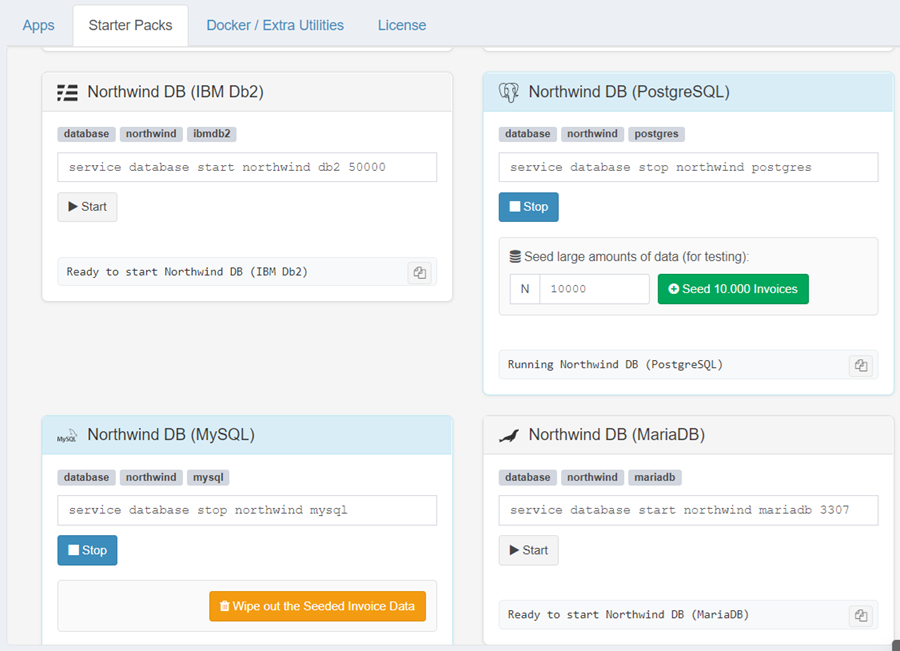 ReportBurster Starter Packs — Seed large amounts of data for testing