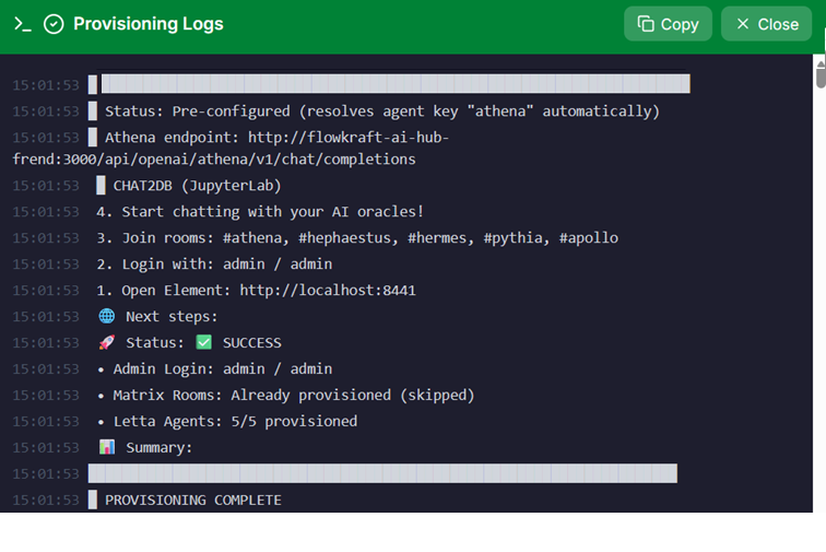 AI Crew provisioning complete